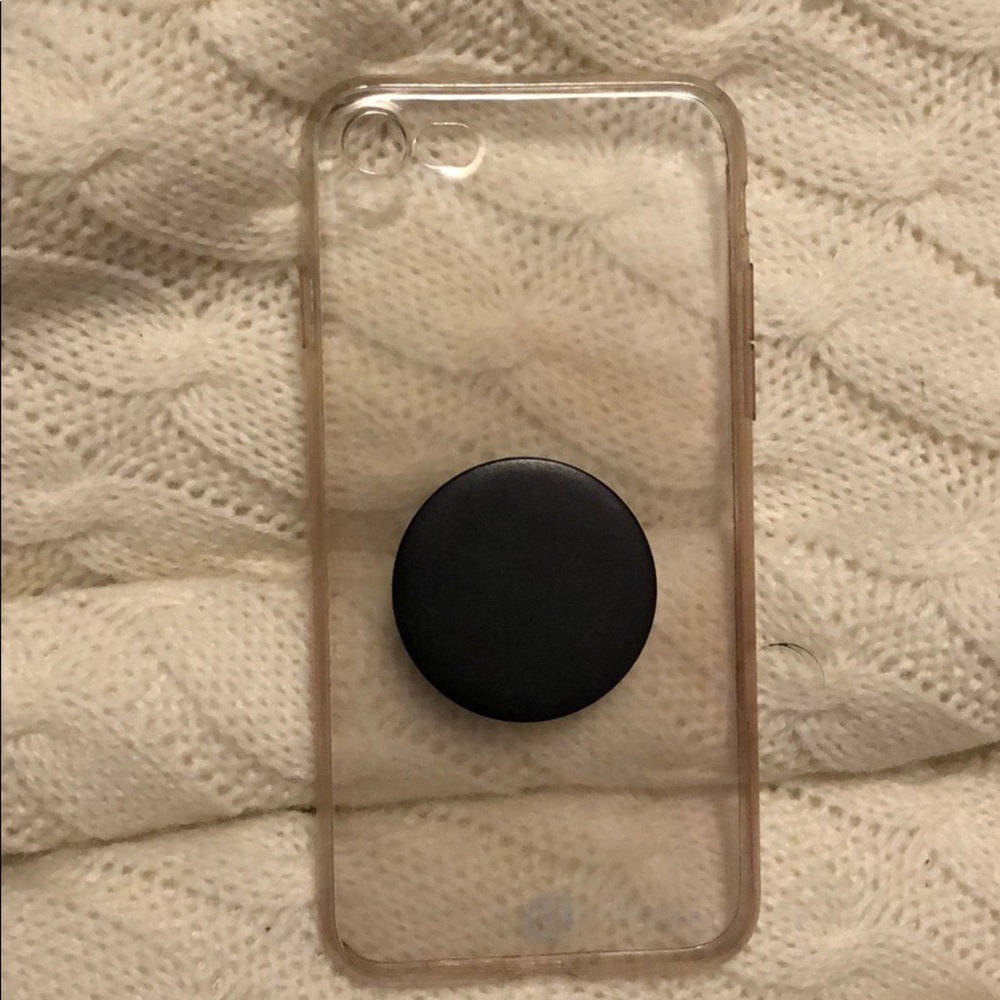 clear iphone 7 case with pop socket